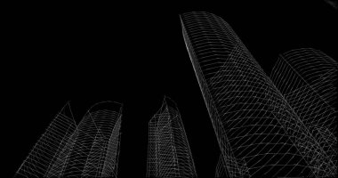 soyut mimari duvar kağıdı tasarımı, dijital konsept arkaplan