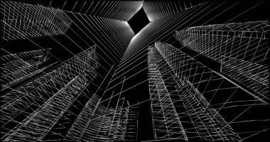 soyut mimari duvar kağıdı tasarımı, dijital konsept arkaplan