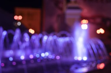 Bulanık soyut ışıklar gece şehrin arka planı