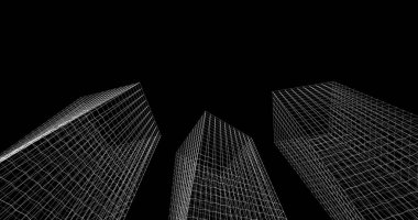 soyut mimari duvar kağıdı tasarımı, dijital konsept arkaplan