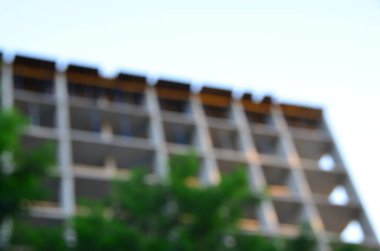 Bulanık şehir. Renkli soyut arkaplan