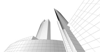 soyut mimari duvar kağıdı tasarımı, dijital konsept arkaplan