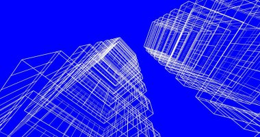 soyut mimari duvar kağıdı tasarımı, dijital konsept arkaplan