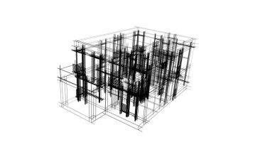 soyut mimari duvar kağıdı tasarımı, dijital konsept arkaplan