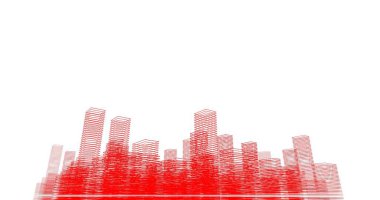 soyut mimari duvar kağıdı tasarımı, dijital konsept arkaplan