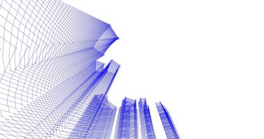 soyut mimari duvar kağıdı tasarımı, dijital konsept arkaplan