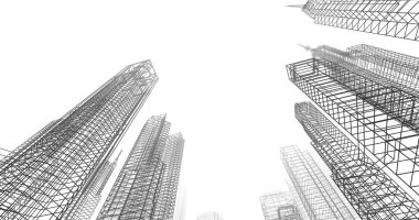 soyut mimari duvar kağıdı tasarımı, dijital konsept arkaplan