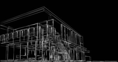 soyut mimari duvar kağıdı tasarımı, dijital konsept arkaplan