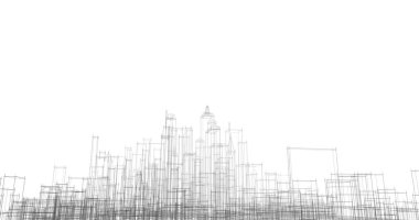 soyut mimari duvar kağıdı tasarımı, dijital konsept arkaplan