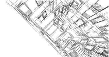 soyut mimari duvar kağıdı tasarımı, dijital konsept arkaplan
