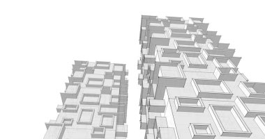 soyut mimari duvar kağıdı tasarımı, dijital konsept arkaplan