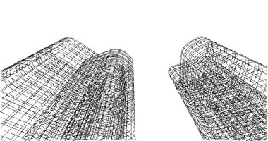 soyut mimari duvar kağıdı tasarımı, dijital konsept arkaplan