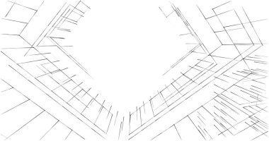 soyut mimari duvar kağıdı tasarımı, dijital konsept arkaplan