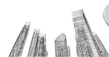 soyut mimari duvar kağıdı tasarımı, dijital konsept arkaplan