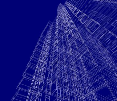 soyut mimari duvar kağıdı tasarımı, dijital konsept arkaplan