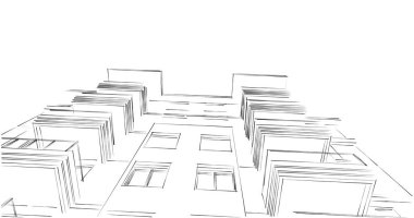 soyut mimari duvar kağıdı tasarımı, dijital konsept arkaplan