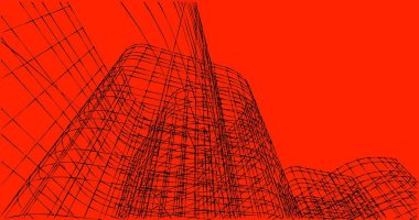 soyut mimari duvar kağıdı tasarımı, dijital konsept arkaplan