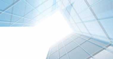 Arkaplanda mimari bina 3d illüstrasyon