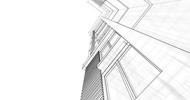 soyut mimari duvar kağıdı tasarımı, dijital konsept arkaplan