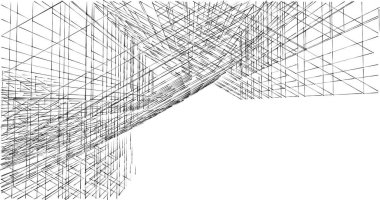 soyut mimari duvar kağıdı tasarımı, dijital konsept arkaplan