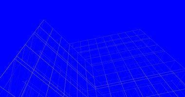 Mimari sanat konseptinde soyut çizgiler, minimum geometrik şekiller. 