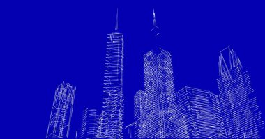 soyut mimari duvar kağıdı tasarımı, dijital konsept arkaplan