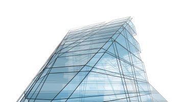 Mimari sanat konseptinde soyut çizgiler, minimum geometrik şekiller. 