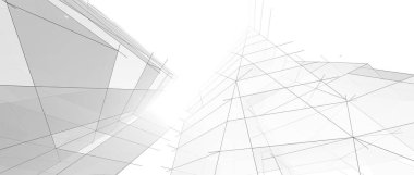 soyut mimari duvar kağıdı tasarımı, dijital konsept arkaplan