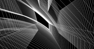 soyut mimari duvar kağıdı tasarımı, dijital konsept arkaplan