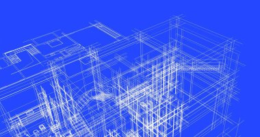 soyut mimari duvar kağıdı tasarımı, dijital konsept arkaplan