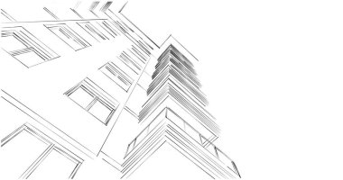 soyut mimari duvar kağıdı tasarımı, dijital konsept arkaplan