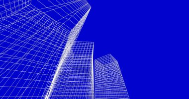 soyut mimari duvar kağıdı tasarımı, dijital konsept arkaplan