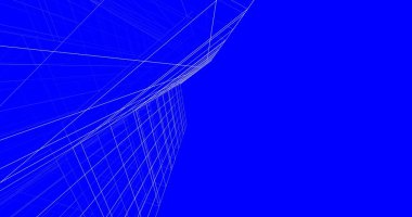 Mimari sanat konseptinde soyut çizgiler, minimum geometrik şekiller. 