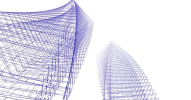 soyut mimari duvar kağıdı tasarımı, dijital konsept arkaplan