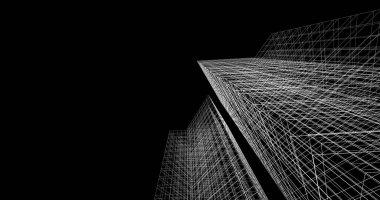 soyut mimari duvar kağıdı tasarımı, dijital konsept arkaplan