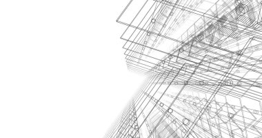 soyut mimari duvar kağıdı tasarımı, dijital konsept arkaplan