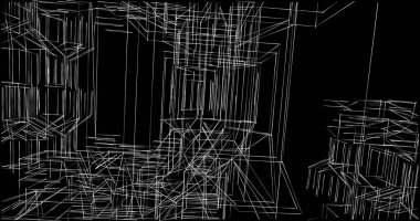 soyut mimari duvar kağıdı tasarımı, dijital konsept arkaplan