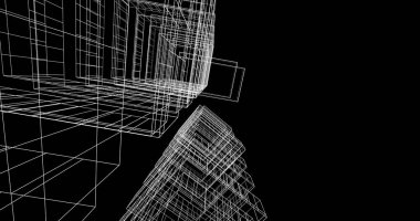 soyut mimari duvar kağıdı tasarımı, dijital konsept arkaplan