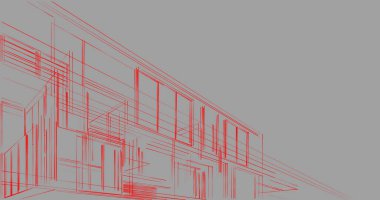 soyut mimari duvar kağıdı tasarımı, dijital konsept arkaplan