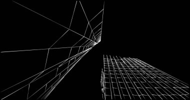 soyut mimari duvar kağıdı tasarımı, dijital konsept arkaplan