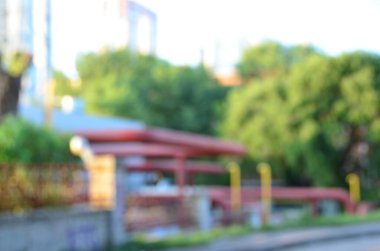 Bulanık şehir. Renkli soyut arkaplan