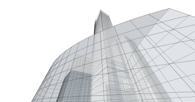 soyut mimari duvar kağıdı tasarımı, dijital konsept arkaplan