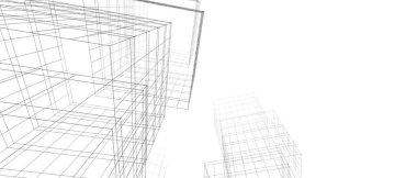 soyut mimari duvar kağıdı tasarımı, dijital konsept arkaplan