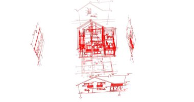 minimal geometrik şekiller, mimari çizgiler