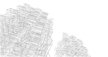 soyut mimari duvar kağıdı tasarımı, dijital konsept arkaplan