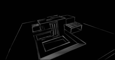 soyut mimari duvar kağıdı tasarımı, dijital konsept arkaplan