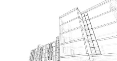 soyut mimari duvar kağıdı tasarımı, dijital konsept arkaplan