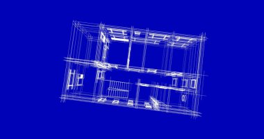 Mimari sanat konseptinde soyut çizgiler, minimum geometrik şekiller. 