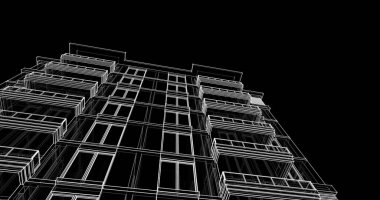 soyut mimari duvar kağıdı tasarımı, dijital konsept arkaplan