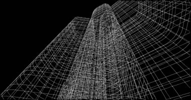 soyut mimari duvar kağıdı tasarımı, dijital konsept arkaplan